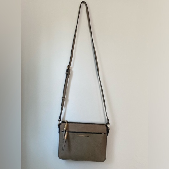 ALDO Light Brown Faux Leather Crossbody Purse, Adjustable Strap - Picture 1 of 13